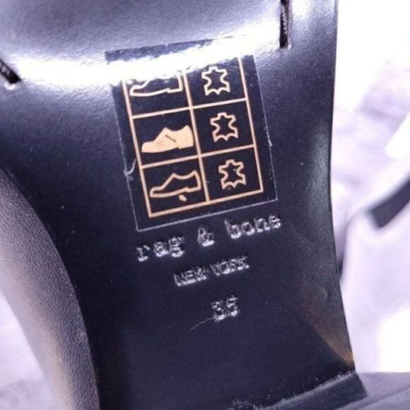 Rag & Bone Walker Leather Slip on Chelsea Ankle Boot Silver sz 35 Women's sz 5 - Picture 9 of 9